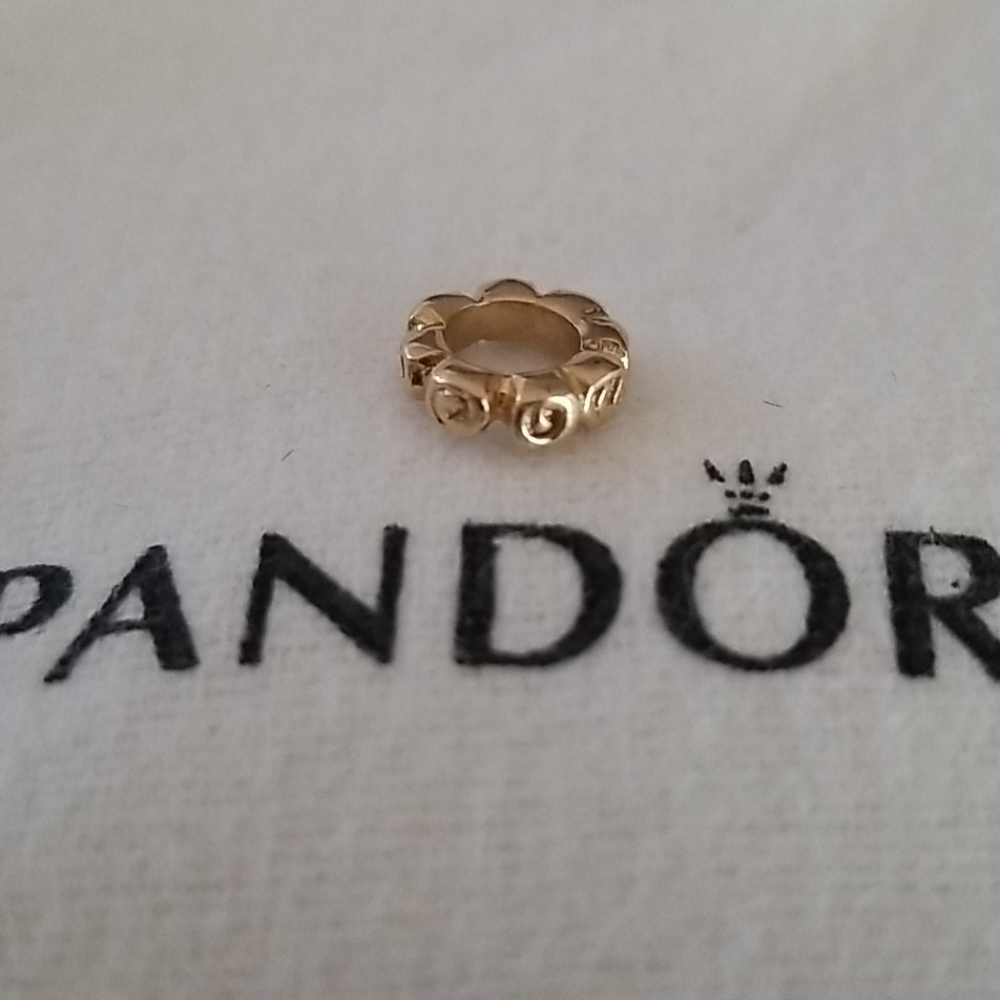 Authentic Pandora Gold Spacer Charm